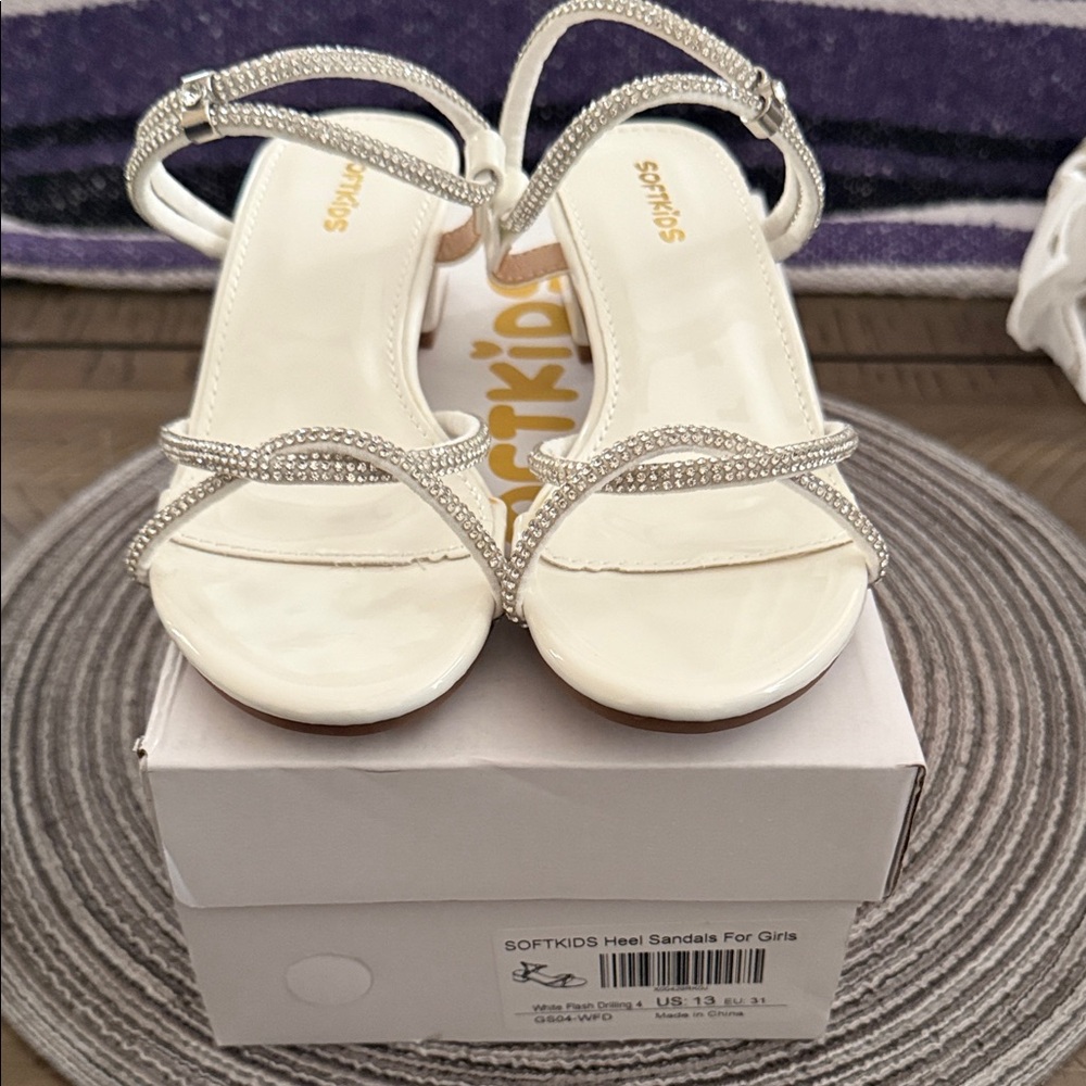 2/$25 Softkids GIRLS Embellished shoes size 13 NIB